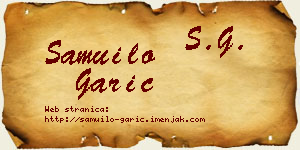 Samuilo Garić vizit kartica